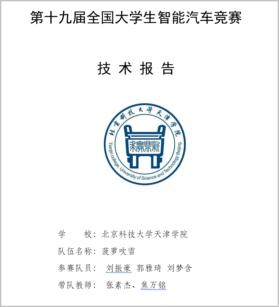 智能汽车报告_智能小车报告_智能车需求分析报告