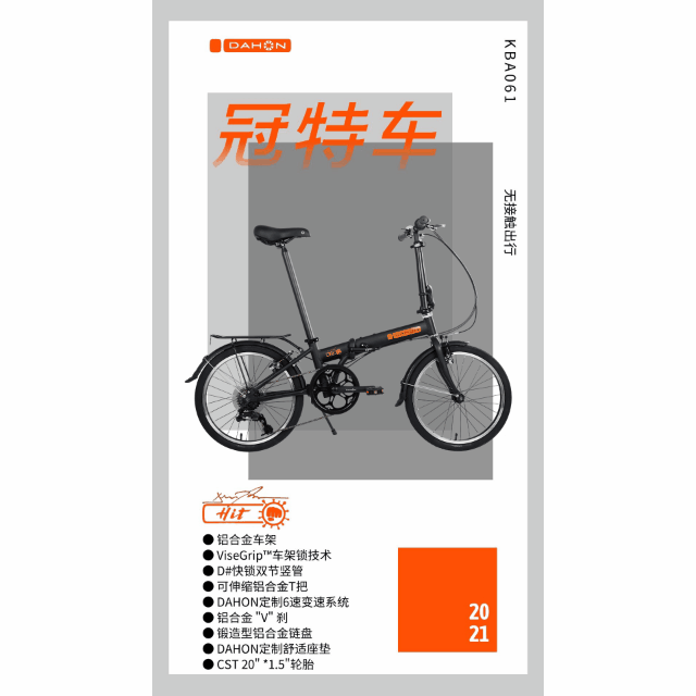 星空体育官方网站 DAHON超高性价比 全新通勤折叠车——冠特车现全球发售