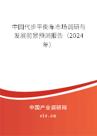 中国代步平衡车市场调研与发展前景预测报告(2024年)
