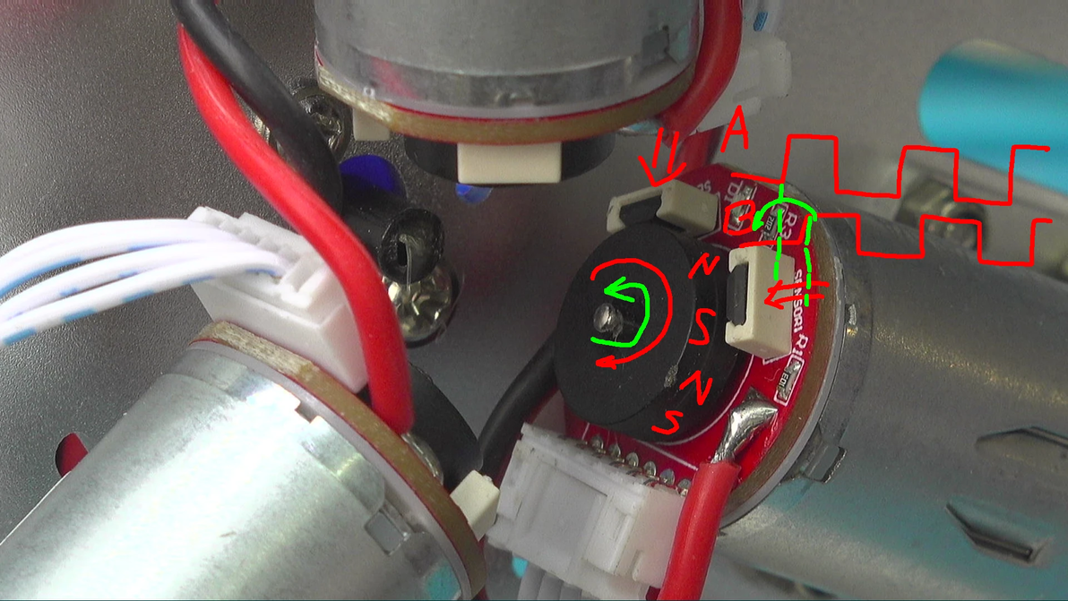 编码盘磁极分布霍尔传感器_MicroPython读取电机转速编码器原理_智能车速度编码器工作原理