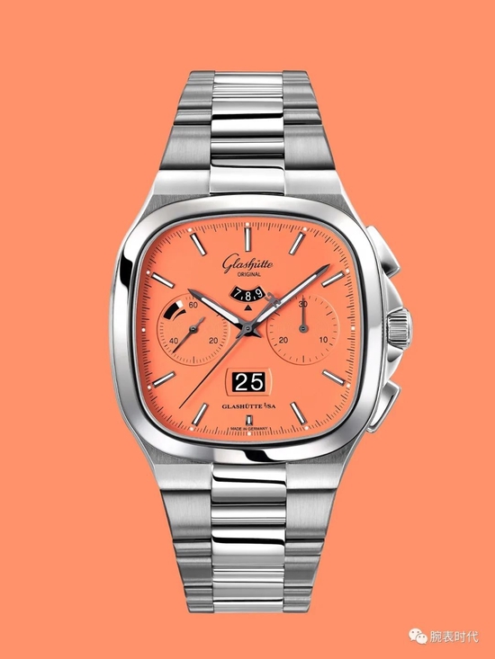 格拉苏蒂原创七零年代大日历计时腕表“活力橙”